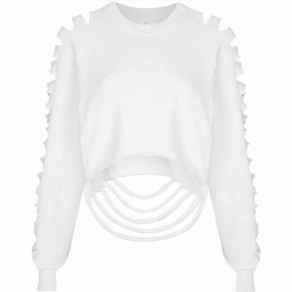 The ragged priest shredded sweatshirt